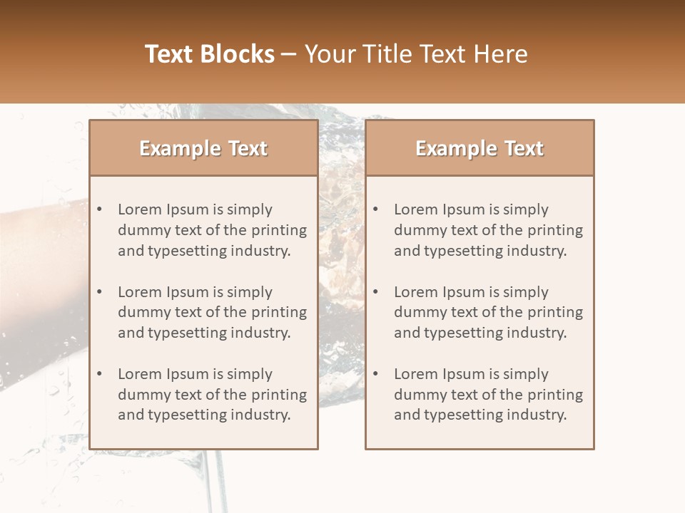 A Person's Hand With Water Splashing Out Of It PowerPoint Template