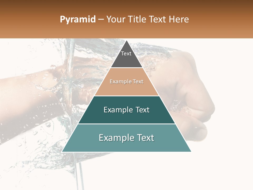 A Person's Hand With Water Splashing Out Of It PowerPoint Template