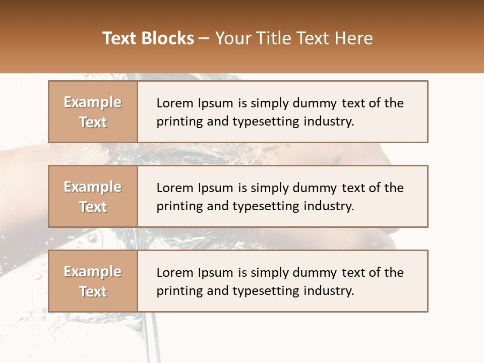 A Person's Hand With Water Splashing Out Of It PowerPoint Template