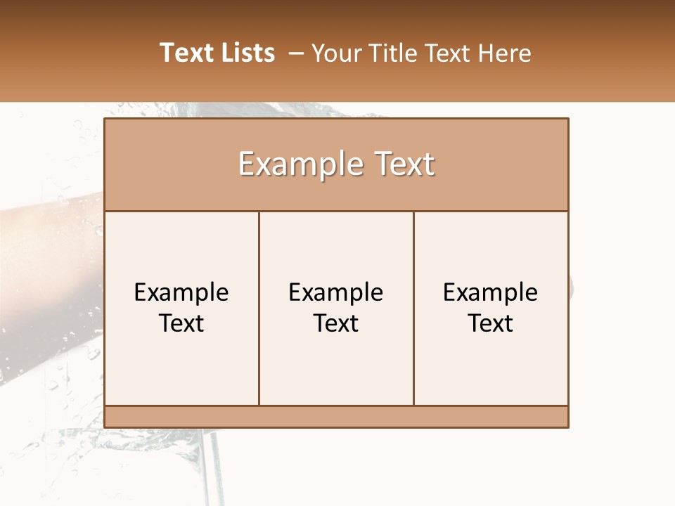 A Person's Hand With Water Splashing Out Of It PowerPoint Template