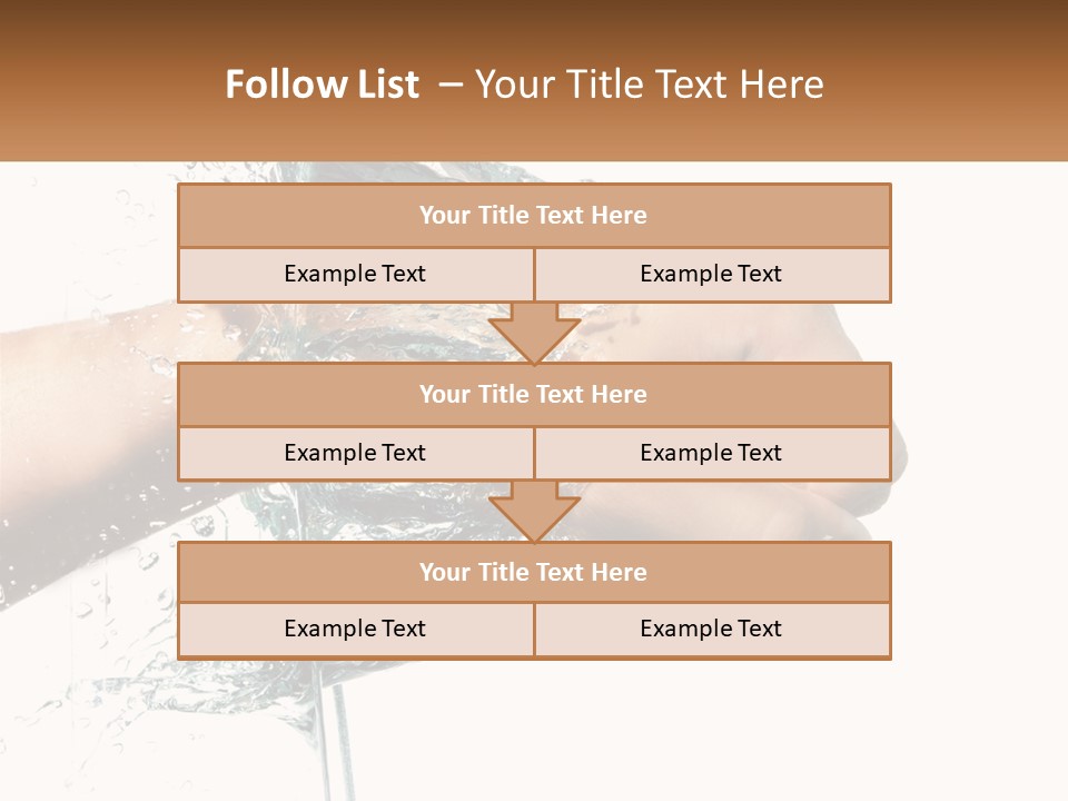 A Person's Hand With Water Splashing Out Of It PowerPoint Template