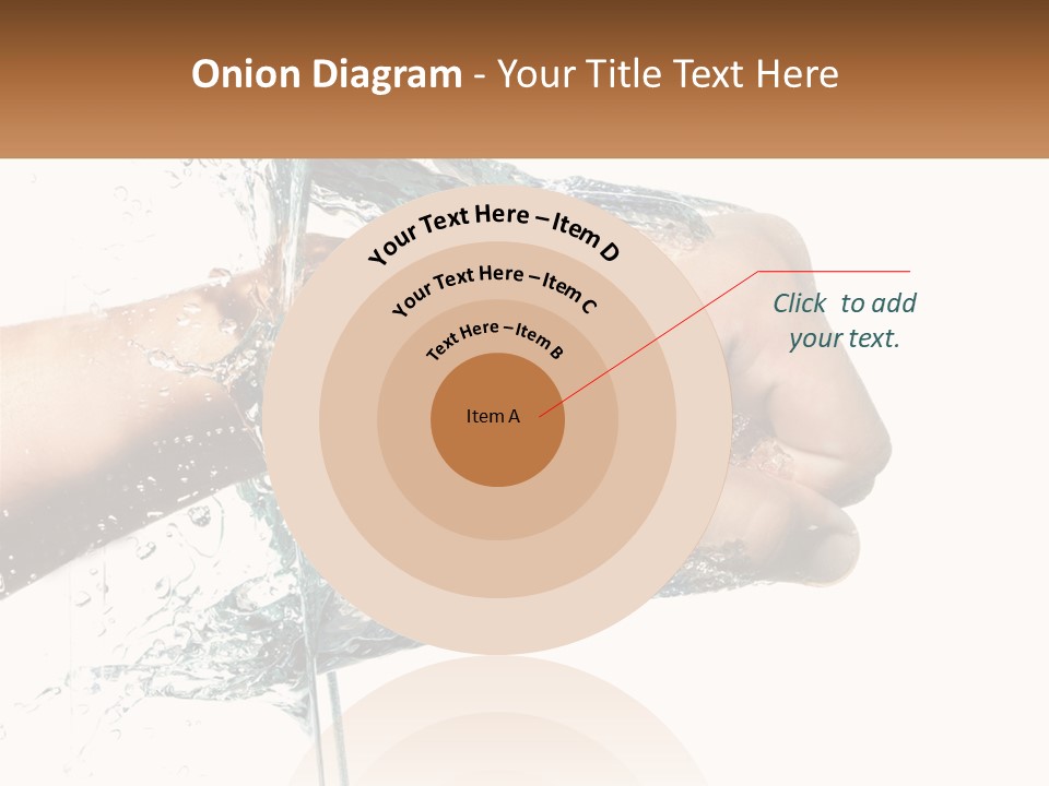 A Person's Hand With Water Splashing Out Of It PowerPoint Template