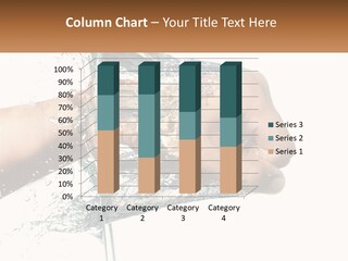 A Person's Hand With Water Splashing Out Of It PowerPoint Template
