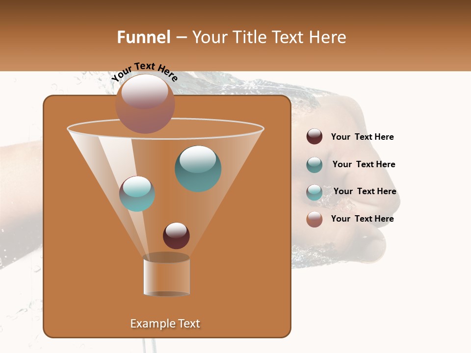 A Person's Hand With Water Splashing Out Of It PowerPoint Template