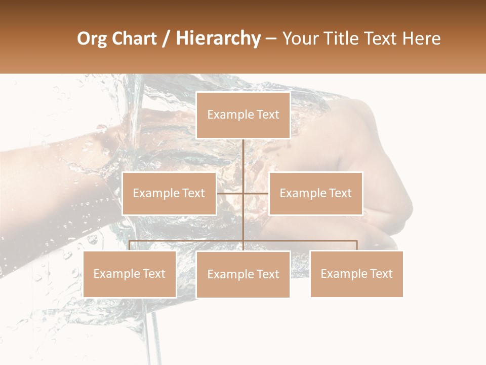 A Person's Hand With Water Splashing Out Of It PowerPoint Template