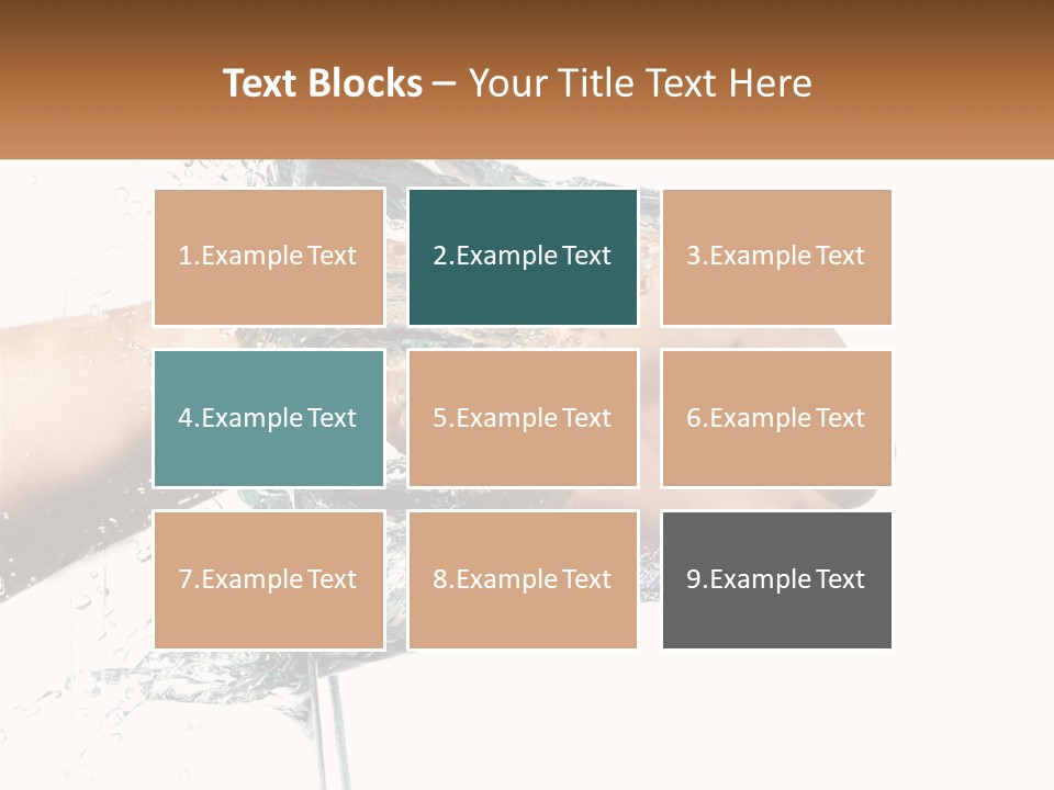 A Person's Hand With Water Splashing Out Of It PowerPoint Template