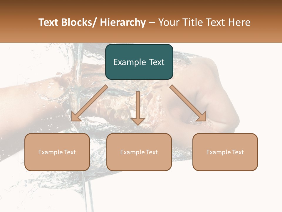 A Person's Hand With Water Splashing Out Of It PowerPoint Template