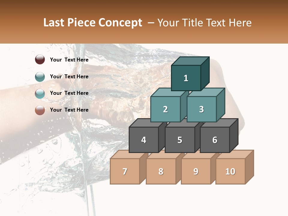 A Person's Hand With Water Splashing Out Of It PowerPoint Template