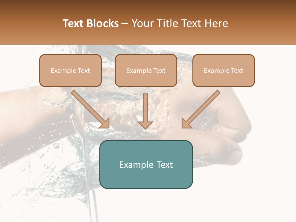 A Person's Hand With Water Splashing Out Of It PowerPoint Template