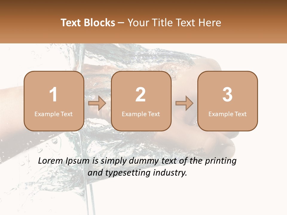 A Person's Hand With Water Splashing Out Of It PowerPoint Template