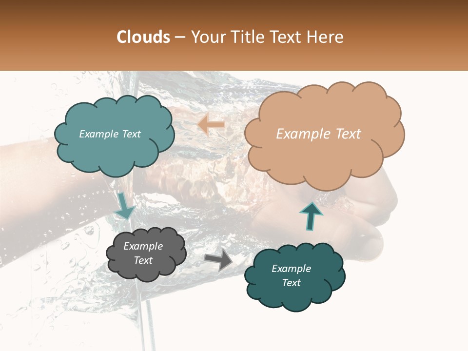 A Person's Hand With Water Splashing Out Of It PowerPoint Template