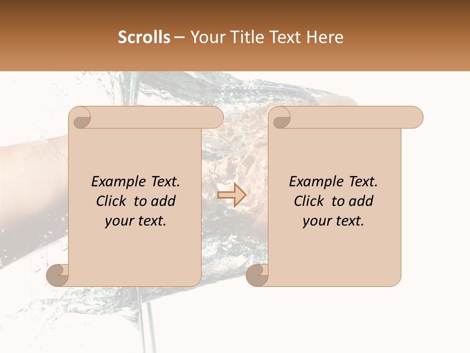 A Person's Hand With Water Splashing Out Of It PowerPoint Template