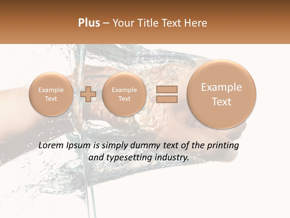 A Person's Hand With Water Splashing Out Of It PowerPoint Template