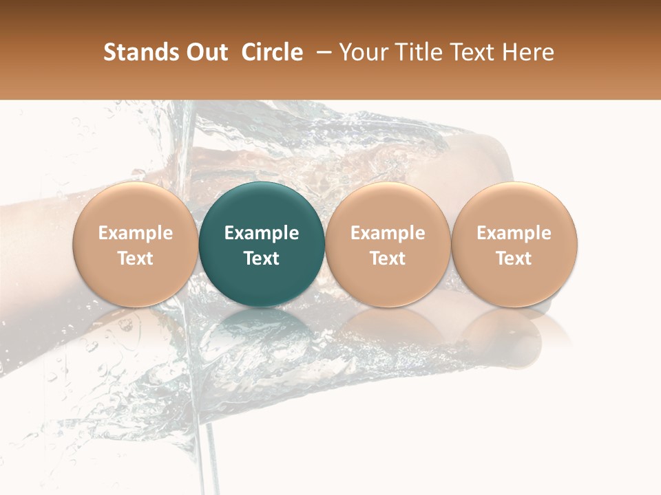 A Person's Hand With Water Splashing Out Of It PowerPoint Template