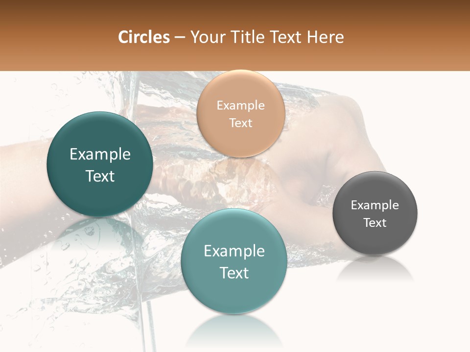 A Person's Hand With Water Splashing Out Of It PowerPoint Template