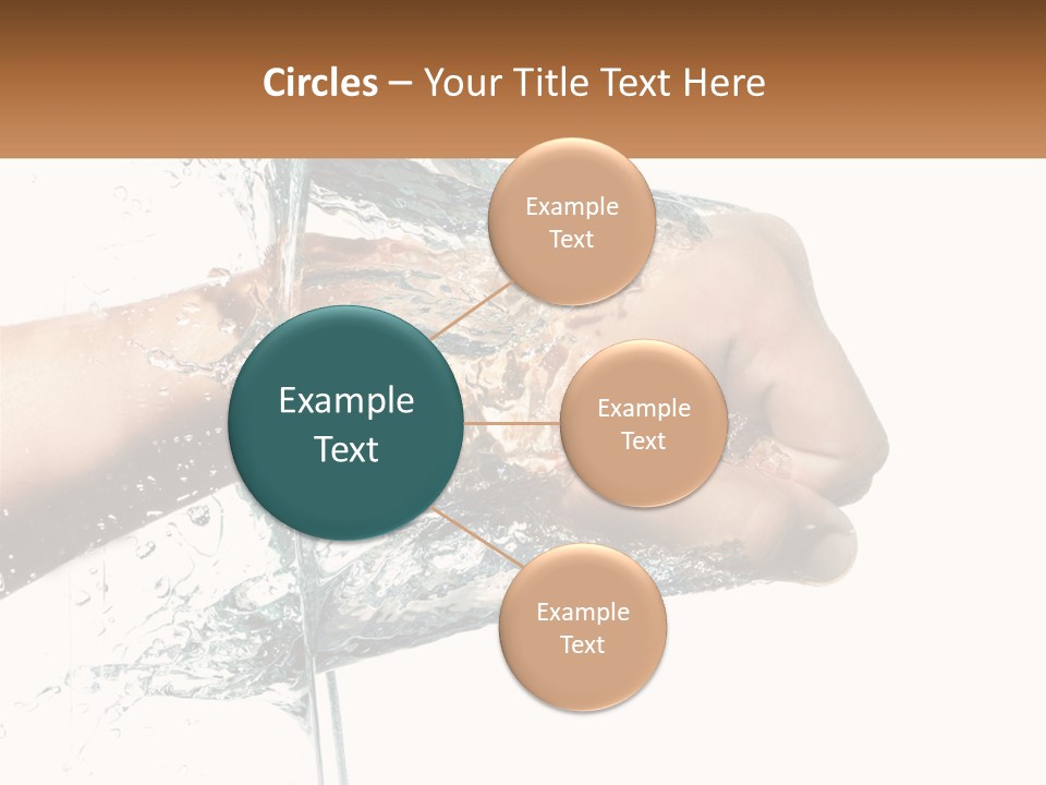 A Person's Hand With Water Splashing Out Of It PowerPoint Template