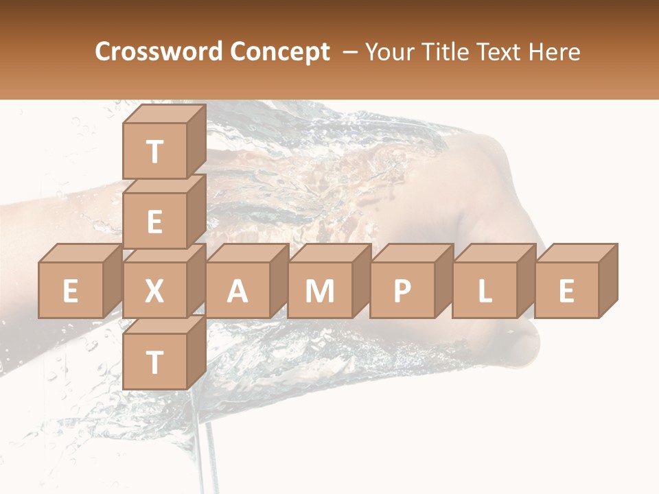 A Person's Hand With Water Splashing Out Of It PowerPoint Template