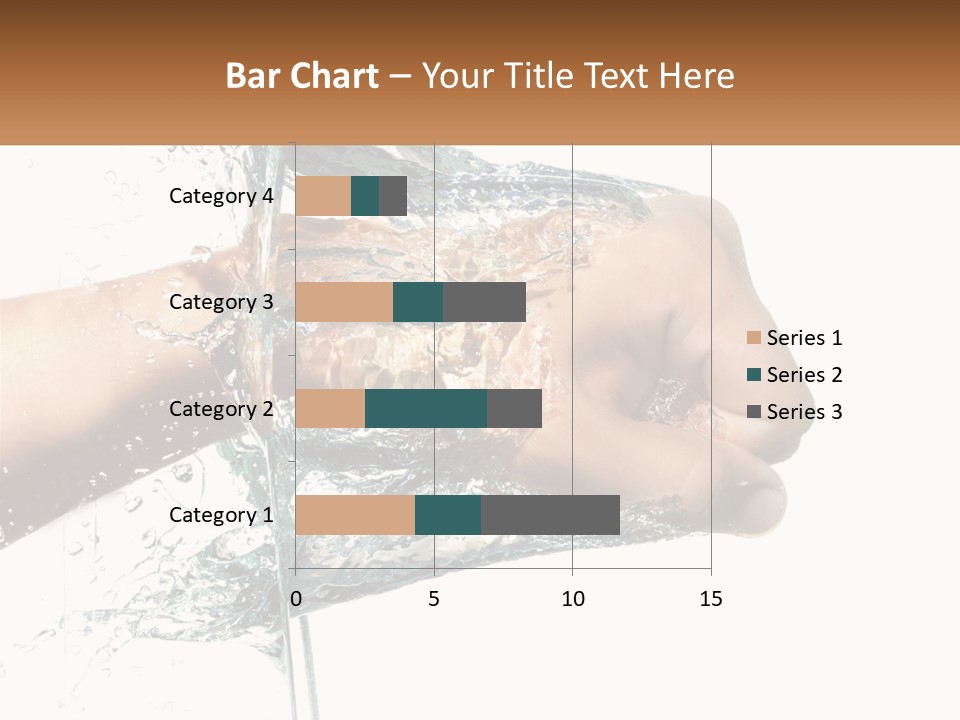 A Person's Hand With Water Splashing Out Of It PowerPoint Template