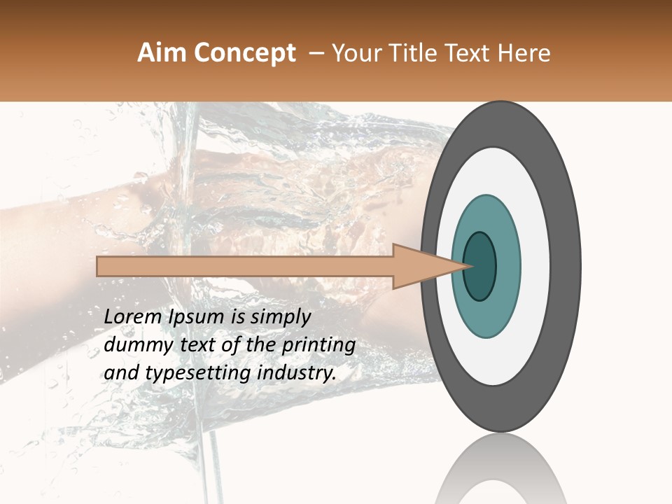 A Person's Hand With Water Splashing Out Of It PowerPoint Template