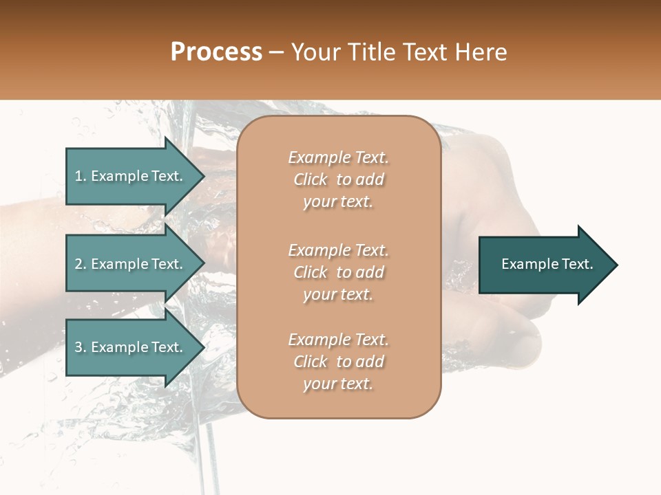 A Person's Hand With Water Splashing Out Of It PowerPoint Template