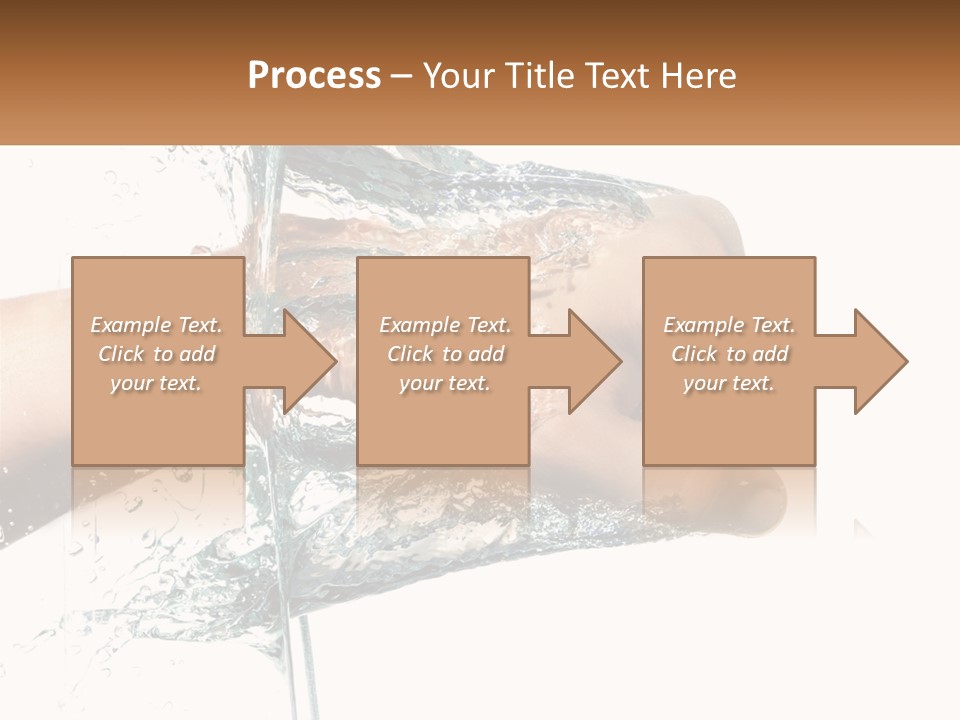 A Person's Hand With Water Splashing Out Of It PowerPoint Template