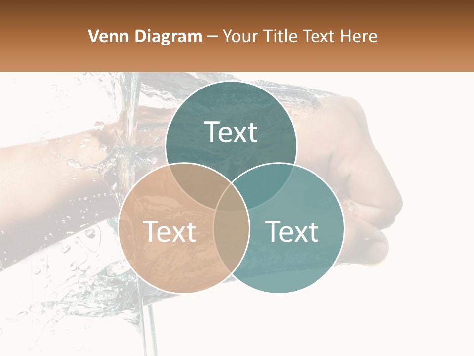 A Person's Hand With Water Splashing Out Of It PowerPoint Template