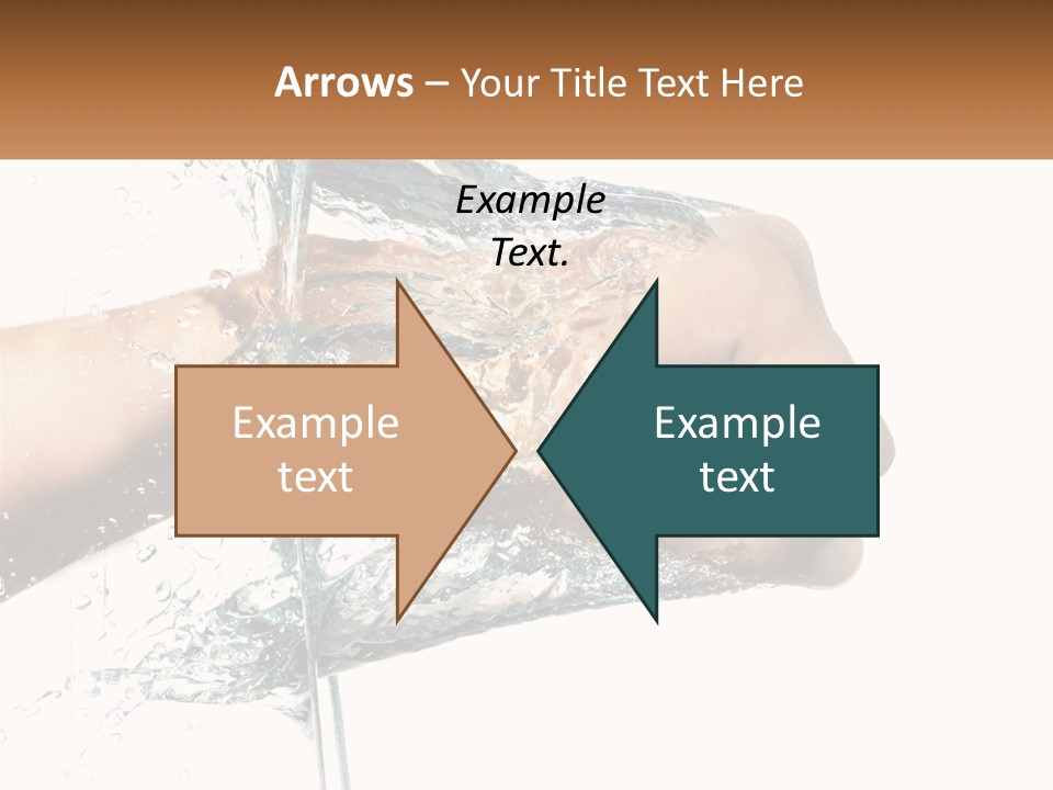 A Person's Hand With Water Splashing Out Of It PowerPoint Template