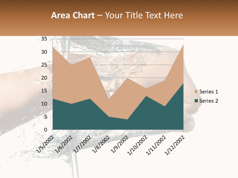 A Person's Hand With Water Splashing Out Of It PowerPoint Template