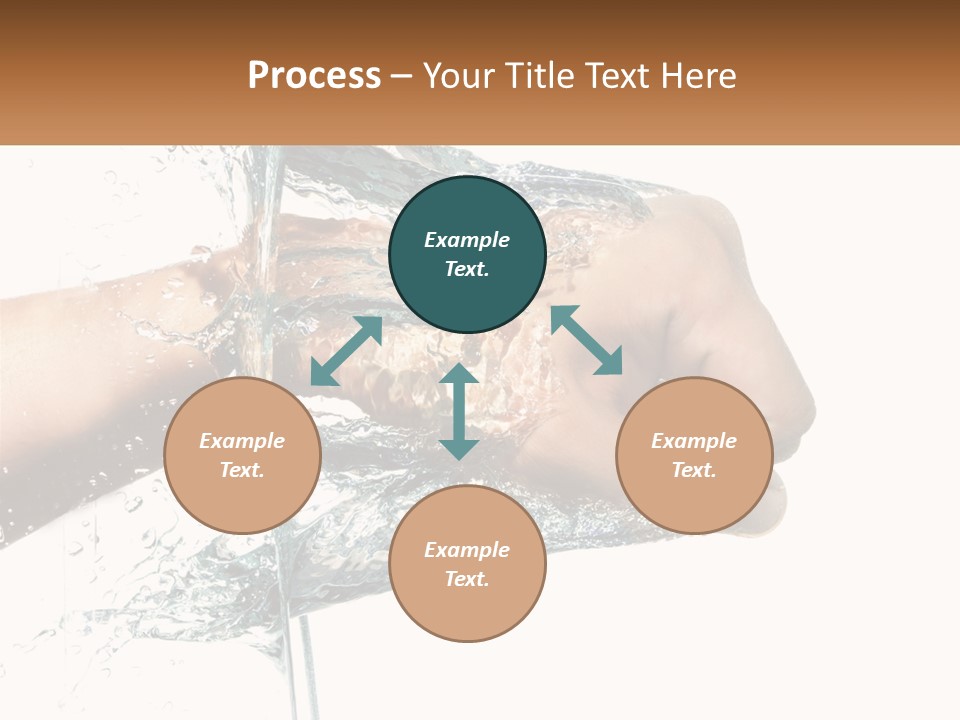 A Person's Hand With Water Splashing Out Of It PowerPoint Template