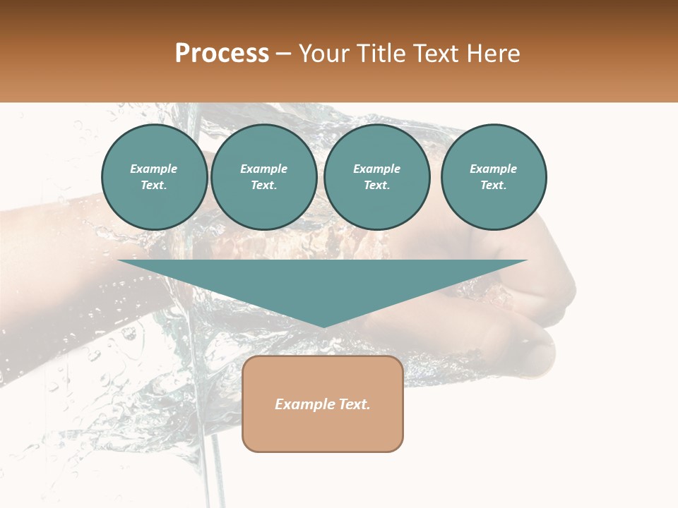 A Person's Hand With Water Splashing Out Of It PowerPoint Template