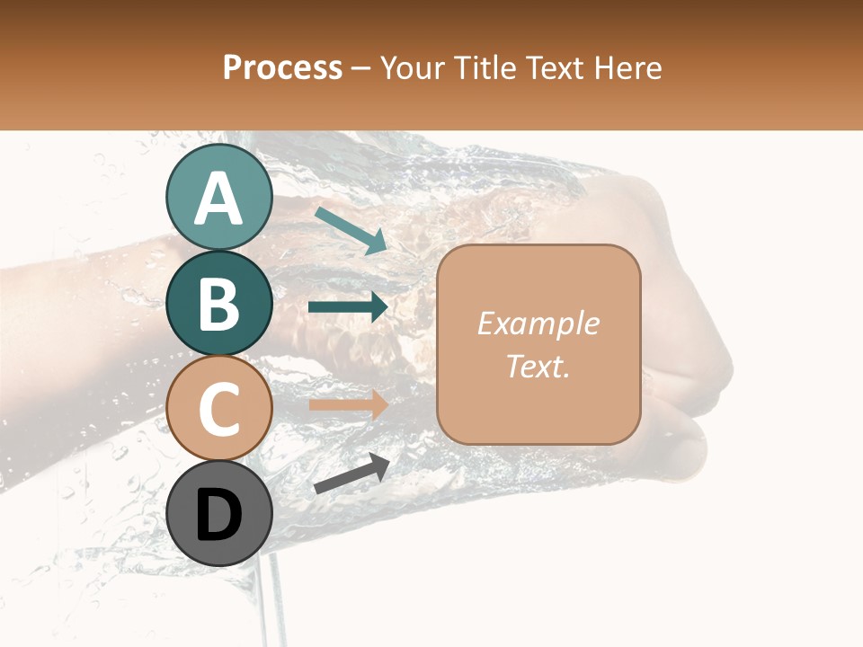 A Person's Hand With Water Splashing Out Of It PowerPoint Template