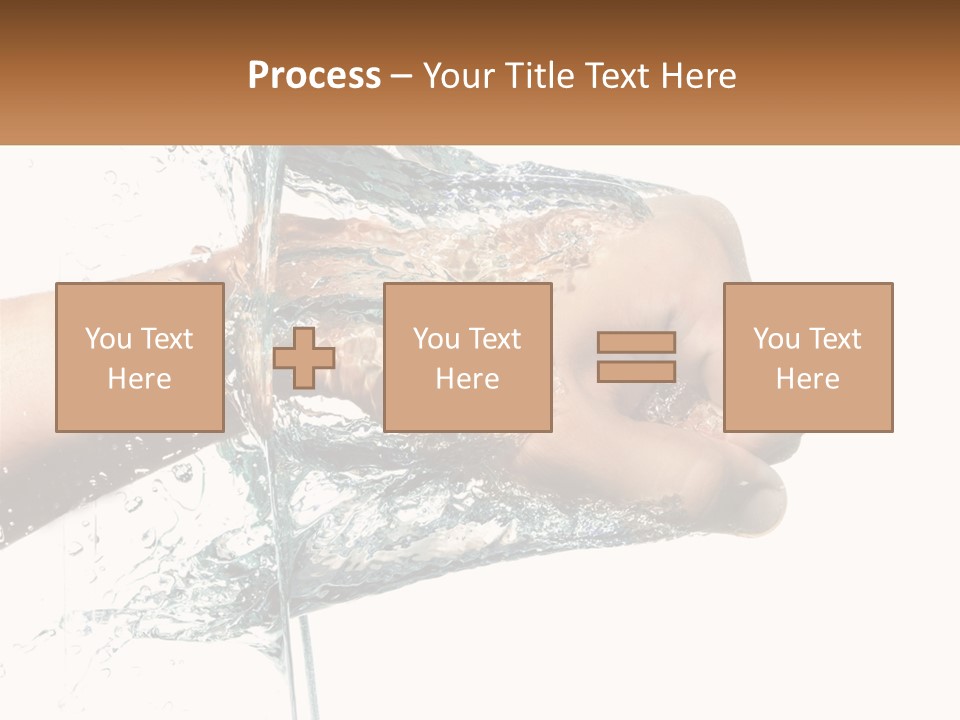 A Person's Hand With Water Splashing Out Of It PowerPoint Template
