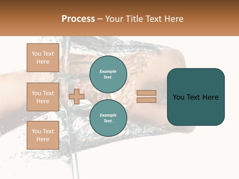 A Person's Hand With Water Splashing Out Of It PowerPoint Template