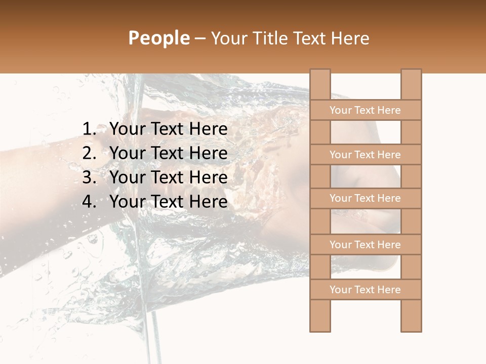 A Person's Hand With Water Splashing Out Of It PowerPoint Template