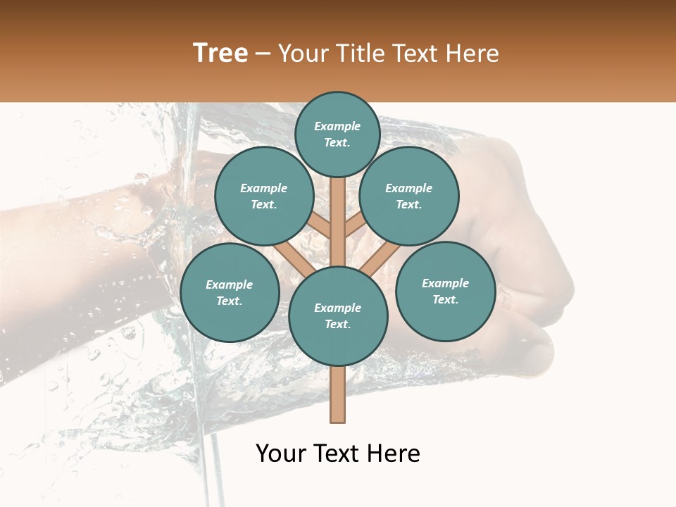 A Person's Hand With Water Splashing Out Of It PowerPoint Template