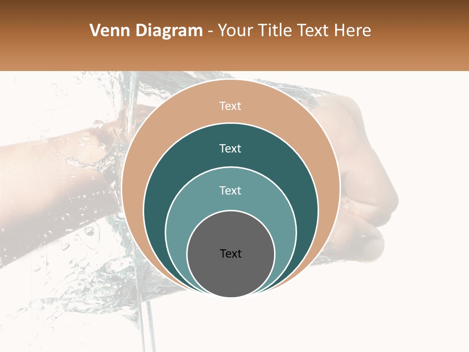 A Person's Hand With Water Splashing Out Of It PowerPoint Template
