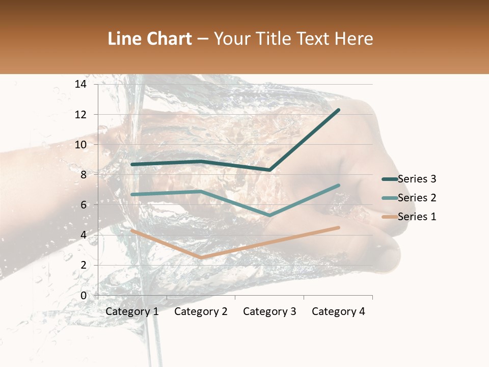 A Person's Hand With Water Splashing Out Of It PowerPoint Template