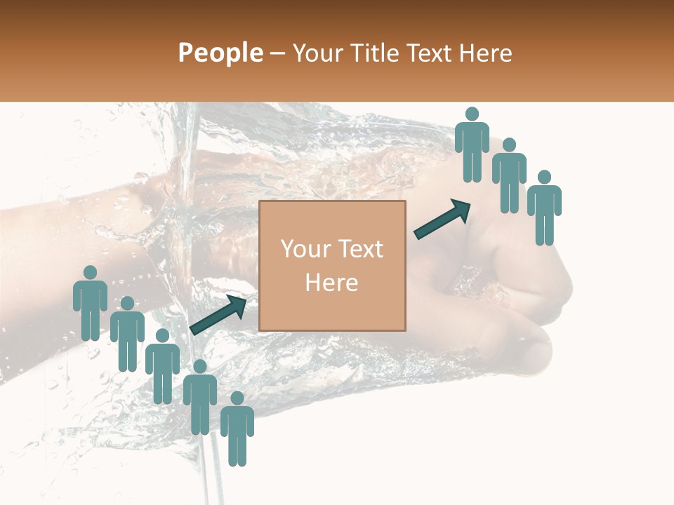 A Person's Hand With Water Splashing Out Of It PowerPoint Template