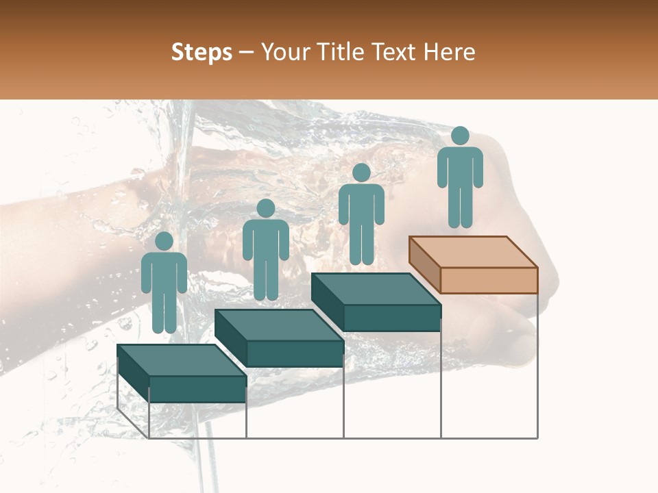 A Person's Hand With Water Splashing Out Of It PowerPoint Template