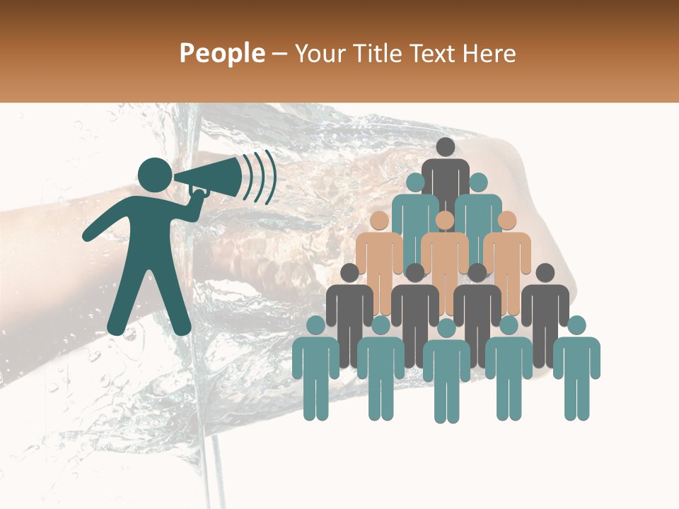 A Person's Hand With Water Splashing Out Of It PowerPoint Template
