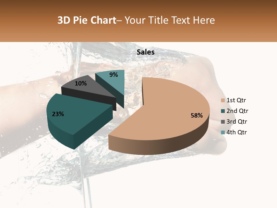 A Person's Hand With Water Splashing Out Of It PowerPoint Template