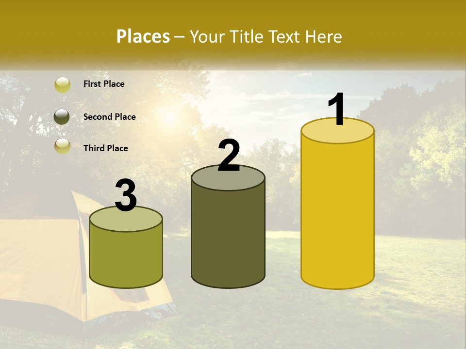 A Yellow Tent In The Middle Of A Field PowerPoint Template