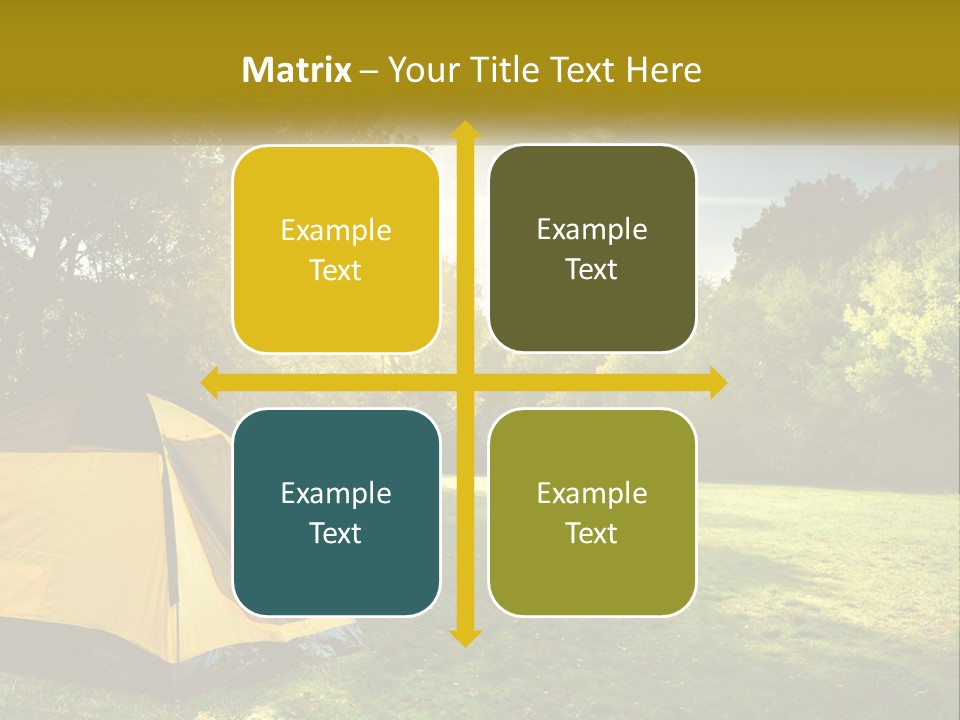 A Yellow Tent In The Middle Of A Field PowerPoint Template