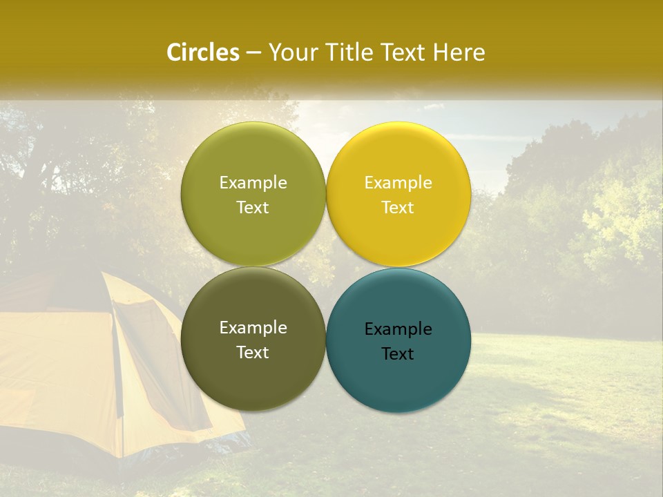 A Yellow Tent In The Middle Of A Field PowerPoint Template