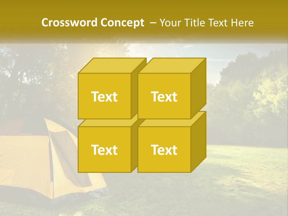 A Yellow Tent In The Middle Of A Field PowerPoint Template