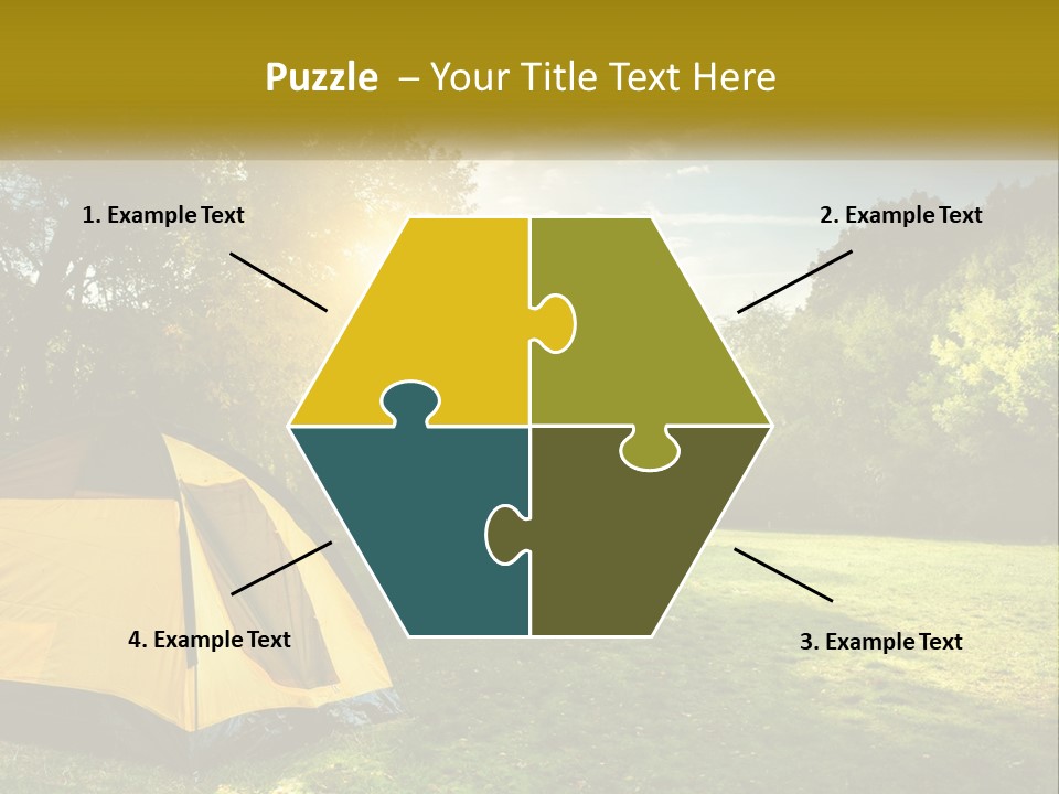 A Yellow Tent In The Middle Of A Field PowerPoint Template