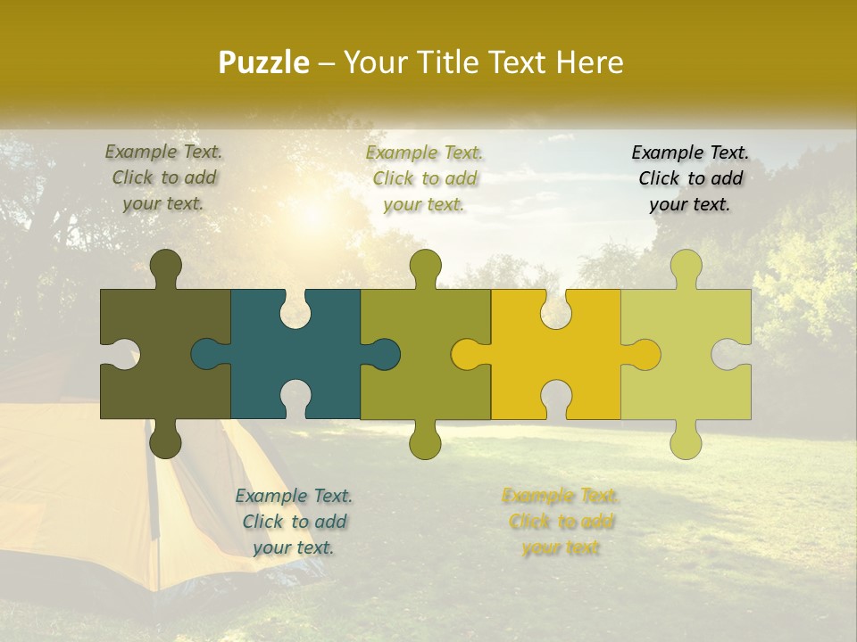A Yellow Tent In The Middle Of A Field PowerPoint Template