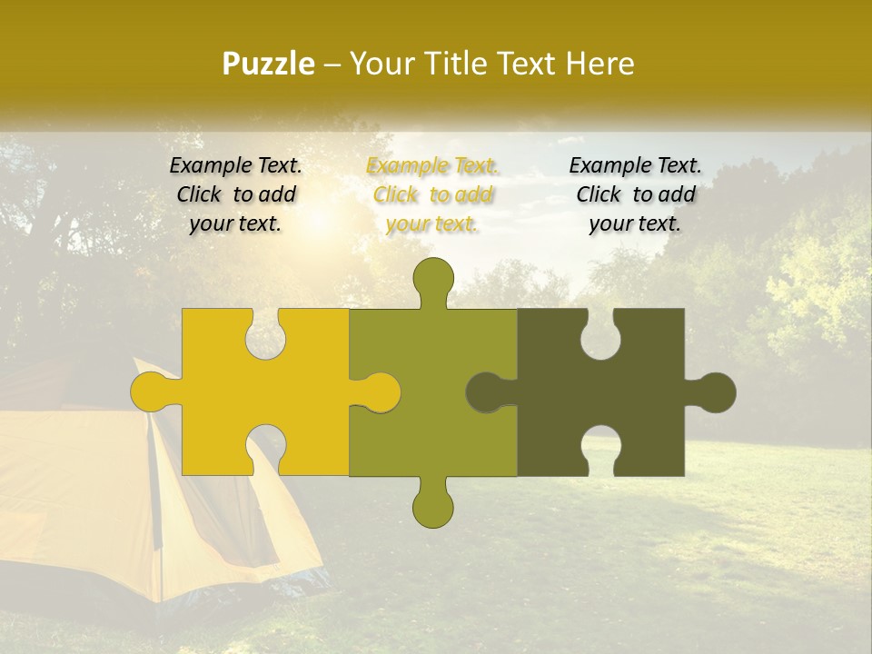 A Yellow Tent In The Middle Of A Field PowerPoint Template