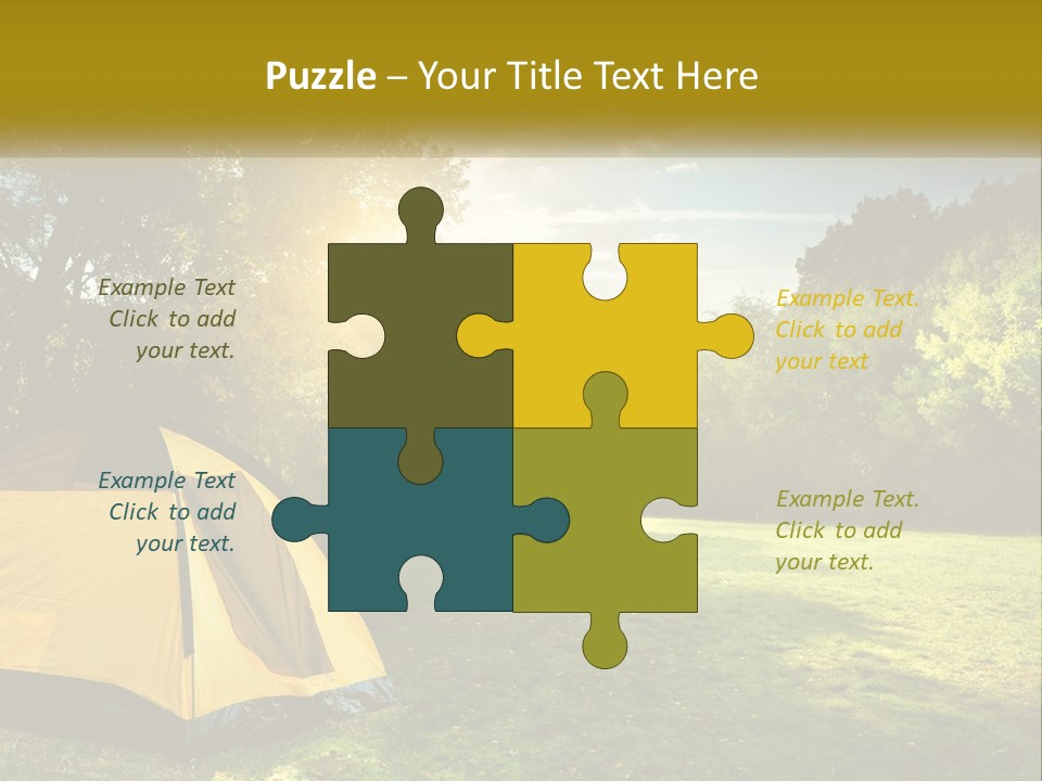 A Yellow Tent In The Middle Of A Field PowerPoint Template
