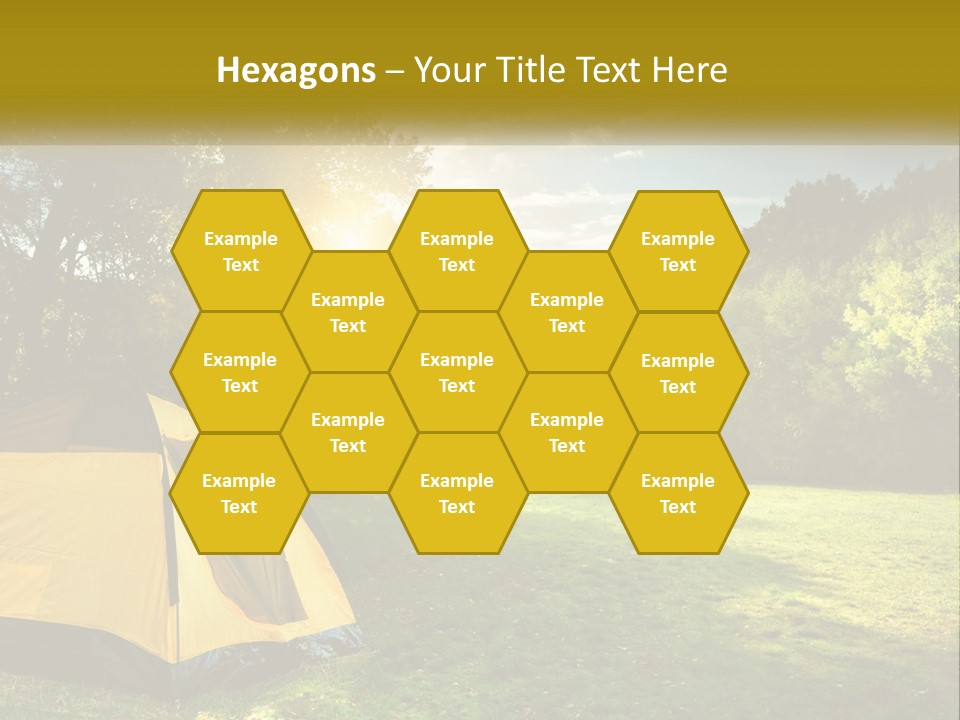 A Yellow Tent In The Middle Of A Field PowerPoint Template